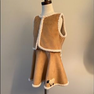 Isabel Garreton Shearling matching skirt and vest